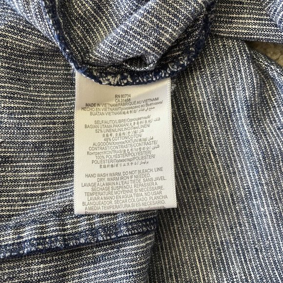 BCBG Layered Chambray Ruffle Hem Tank Top M - Picture 6 of 7